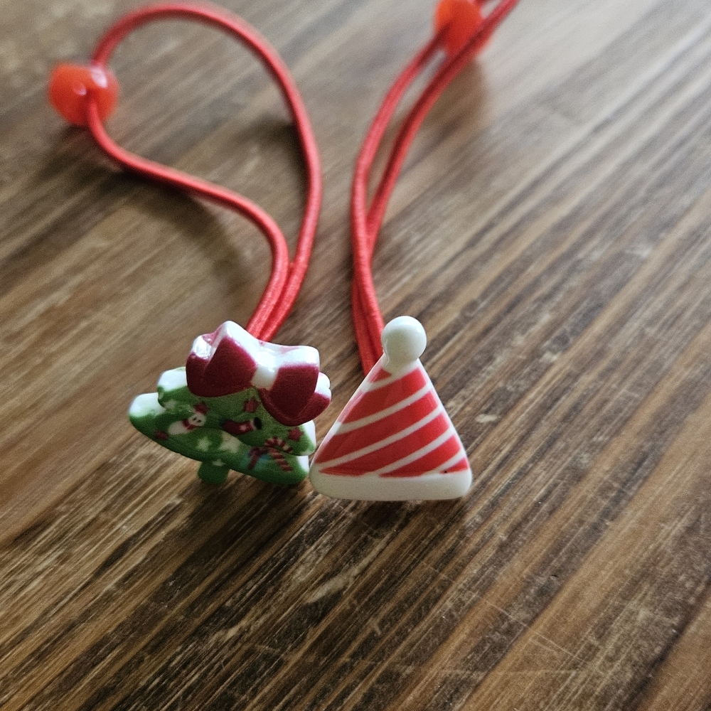 Festive Red and Green Kids Hair Accessories